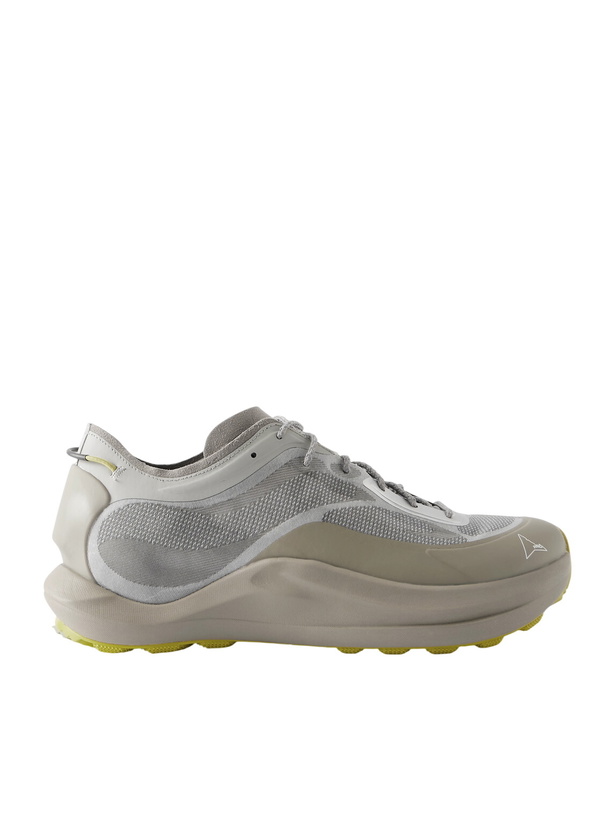 Photo: ROA - Sella Rubber-Trimmed ProWave Jacquard Trail Sneakers - Silver