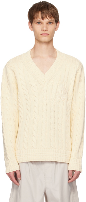 Photo: Hugo Off-White V-Neck Sweater
