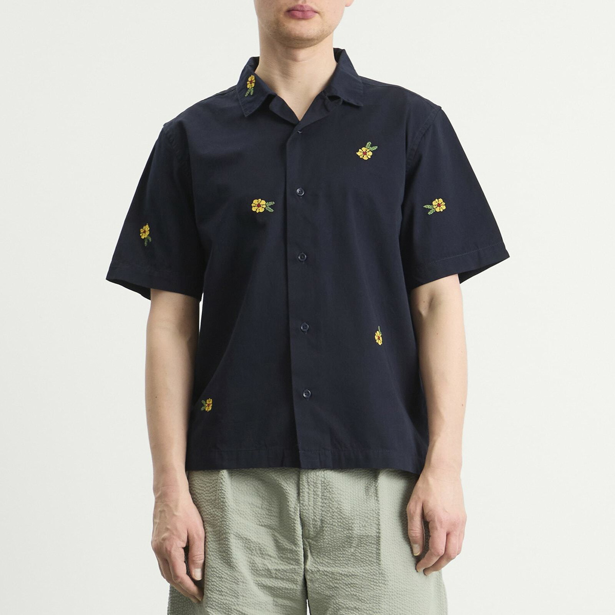 Service Works Men's Cross Stitch Shirt in Dark Navy