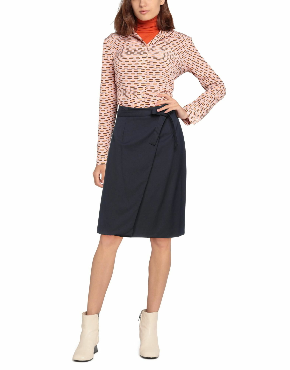 Peserico Womens Midi skirt Midnight in Blue