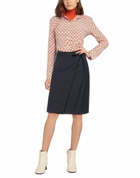 Peserico Womens Midi skirt Midnight in Blue