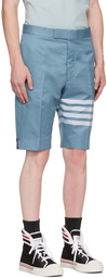 Thom Browne Blue 4-Bar Shorts