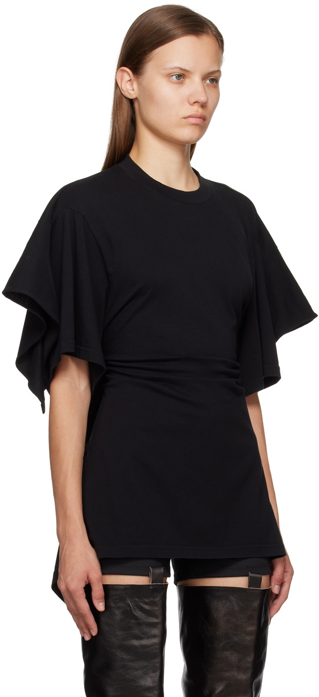 MM6 Maison Margiela Black Open Back T-Shirt MM6 Maison Margiela