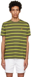 Polo Ralph Lauren Khaki & Yellow Striped T-Shirt