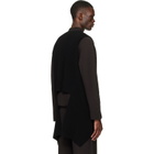HOMME PLISSÉ ISSEY MIYAKE Black Tuxedo Pleats Vest