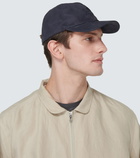 Loro Piana Logo suede baseball cap