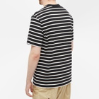 Goldwin Men's Horizontal Stripe T-Shirt in Black