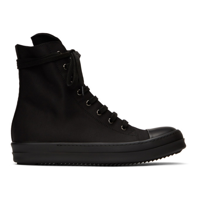 Rick Owens Drkshdw Black Wax High-Top Sneakers Rick Owens Rick Owens Drkshdw Black Wax High-Top Sneakers Rick Owens