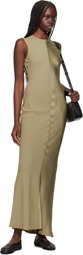 AMI Paris Taupe Straight Maxi Dress