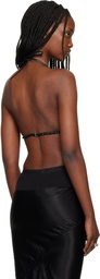 Rick Owens Black Temple Waxy Lamb Leather Bra