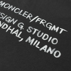 Moncler Men's 7 FRGMT Hiroshi Fujiwara Studio Logo T-Shirt in Black