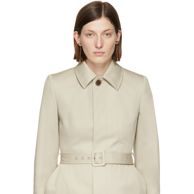 Balenciaga Gold BB Pin Earrings Balenciaga