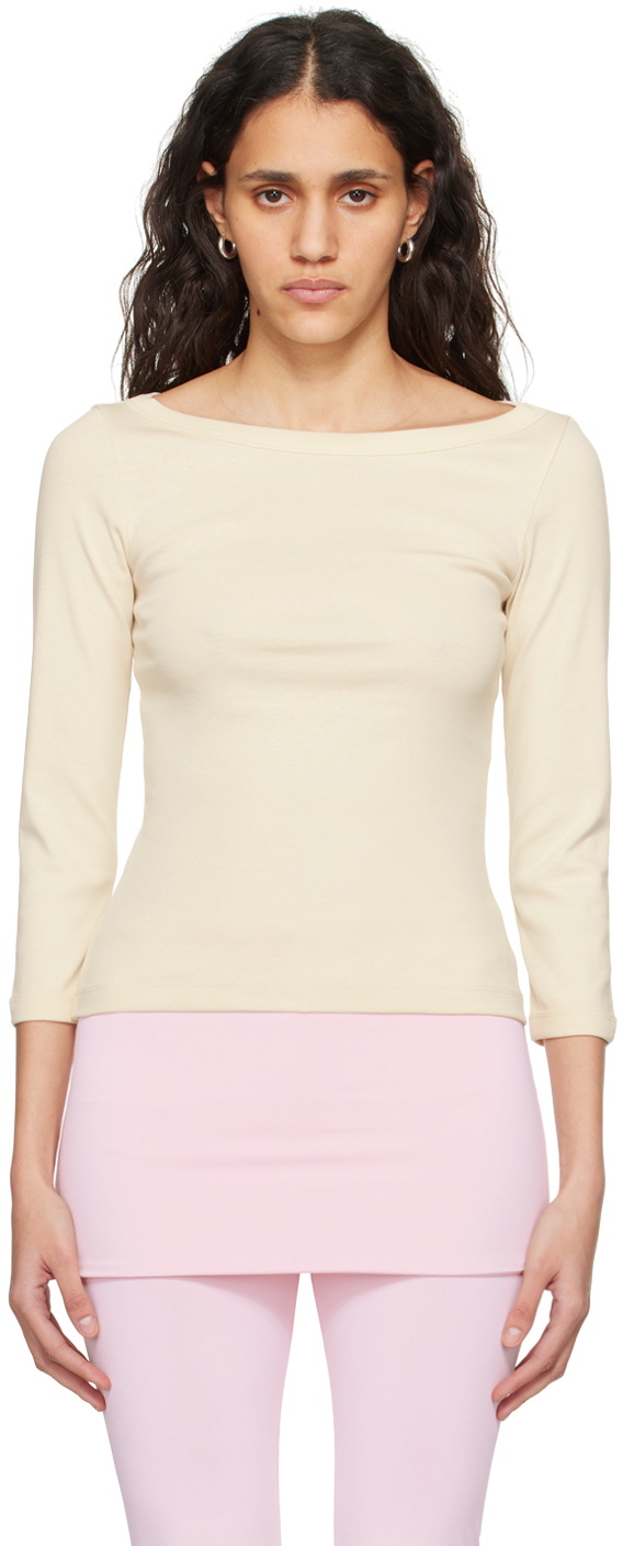 FLORE FLORE Off-White Steffi Long Sleeve T-Shirt FLORE FLORE