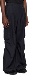 Wooyoungmi Navy Tucked Trousers