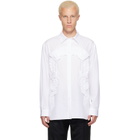 Simone Rocha White Ruffle Horseshoe Easy Shirt