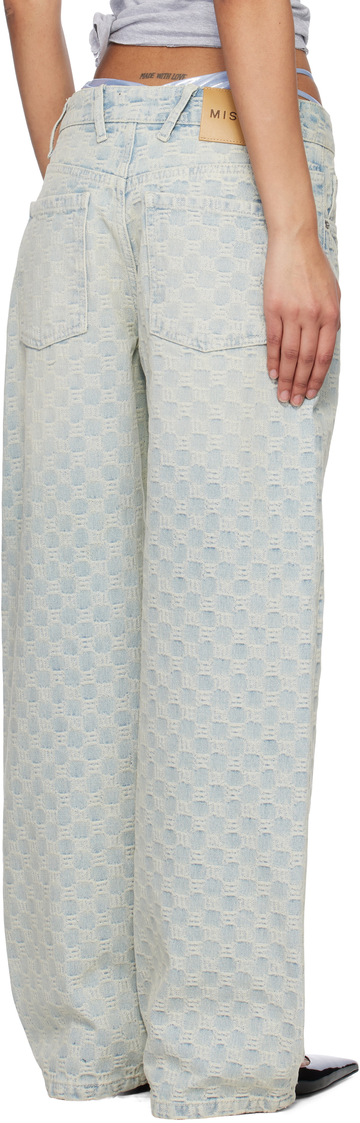 MISBHV Blue Monogram Ocean Washed Jeans