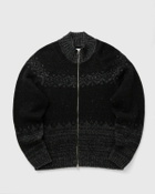 Norse Projects Ulf Full Zip Fairisle Cardigan Grey Mens Zippers & Cardigan