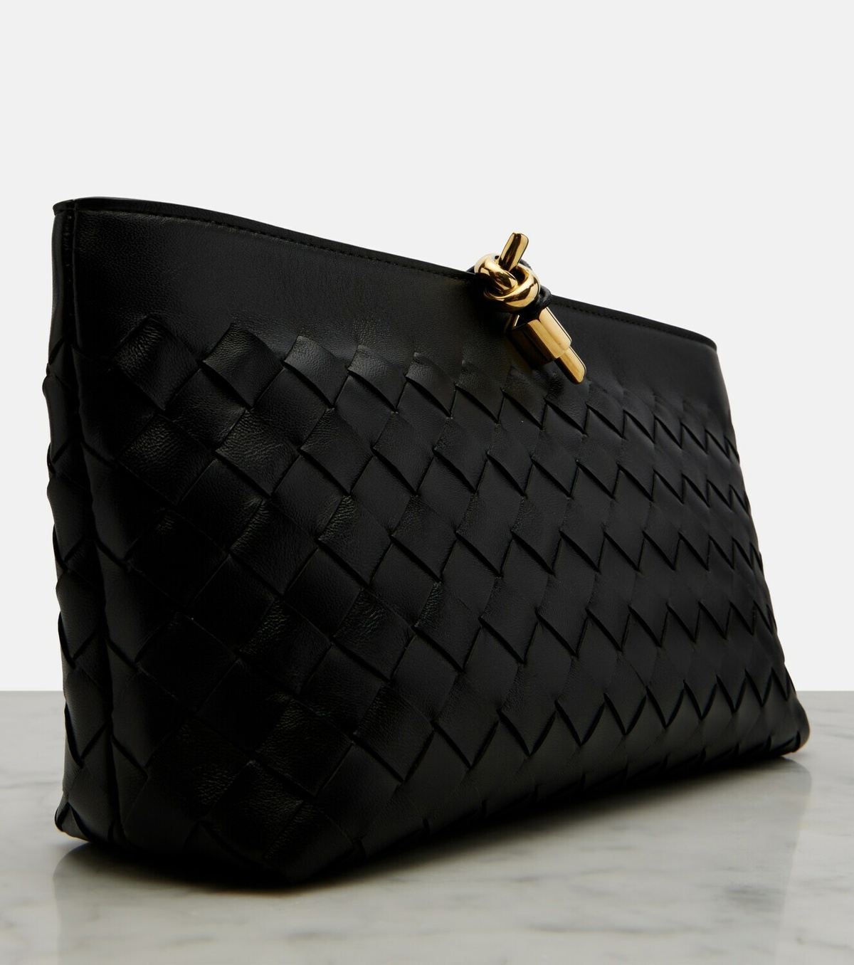 Bottega Veneta Andiamo Intrecciato Small leather clutch