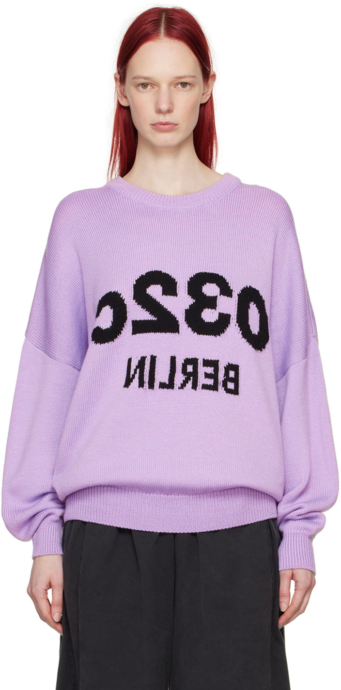 032c: Purple Selfie Sweater | SSENSE