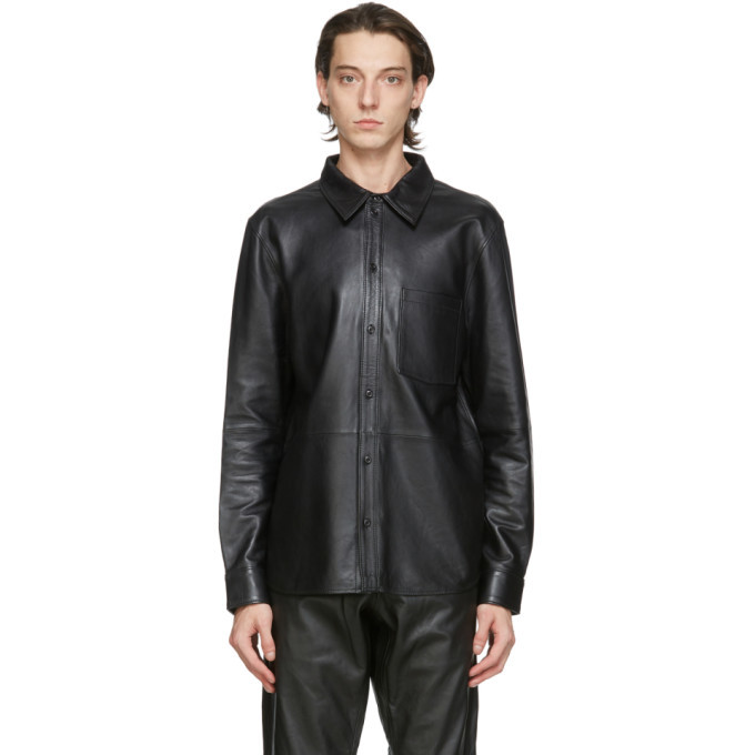 Stand Studio Black Leather Victor Shirt