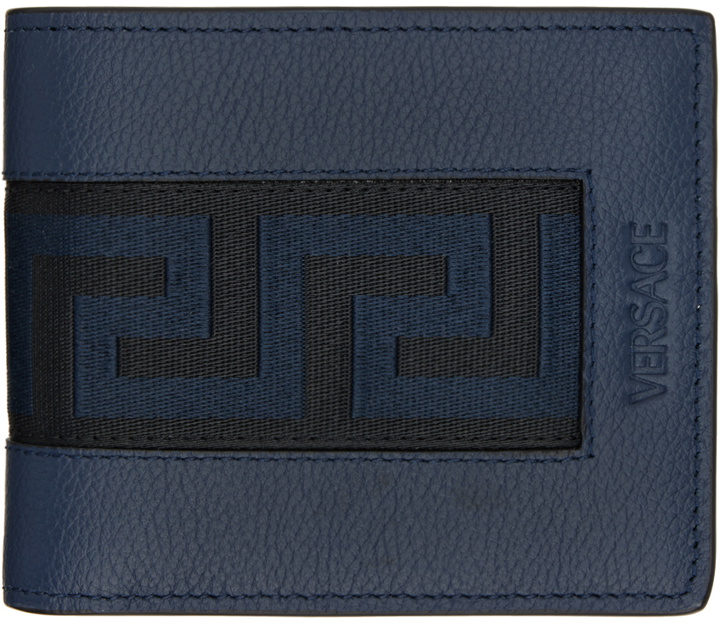 Photo: Versace Navy Greca Wallet