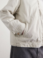 A.PRESSE - Silk and Cotton-Blend Gabardine Coach Jacket - Neutrals