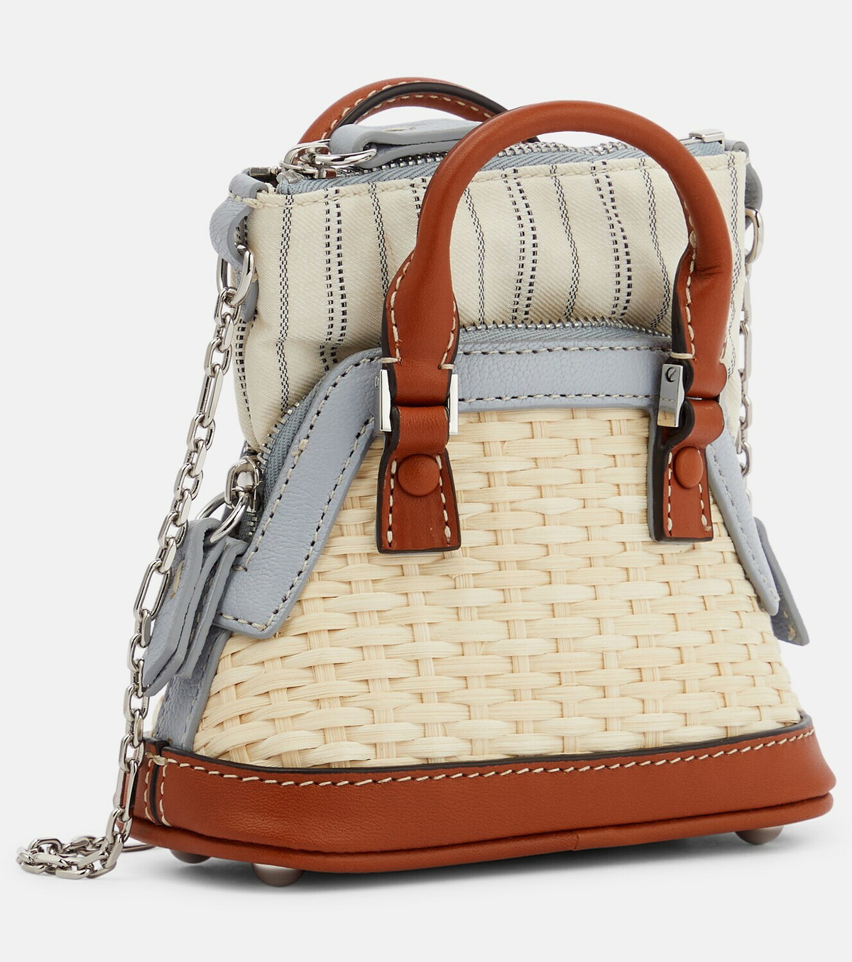 トートバッグ Maison Margiela 5AC Classique Baby Bag Cedro Maison Margiela - 5AC Classique Baby raffia and leather