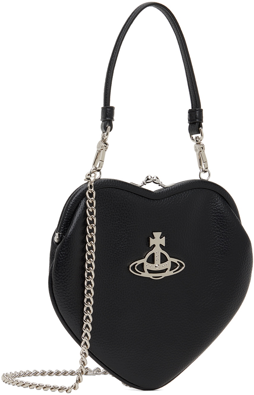 Vivienne Westwood Black Belle Heart Frame Bag