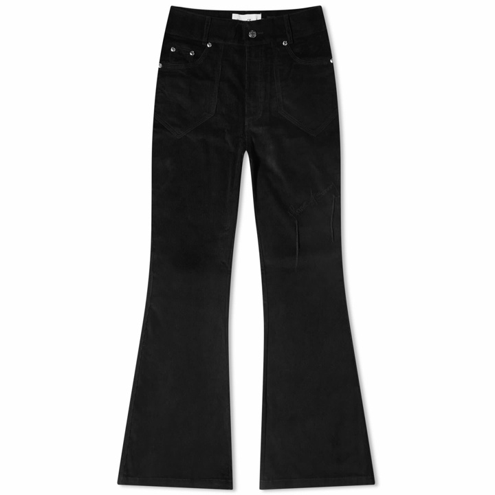 Photo: House Of Sunny Women's 04 Cord Kick Flare Pants in Noir