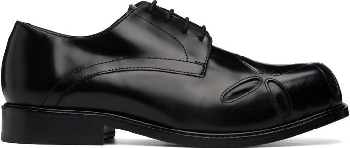 Photo: Stefan Cooke Black Slashed Square Toe Derbys