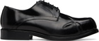 Stefan Cooke Black Slashed Square Toe Derbys