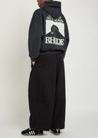 Rhude Moonlight Pack Printed Hooded Cotton Sweatshirt Black And White