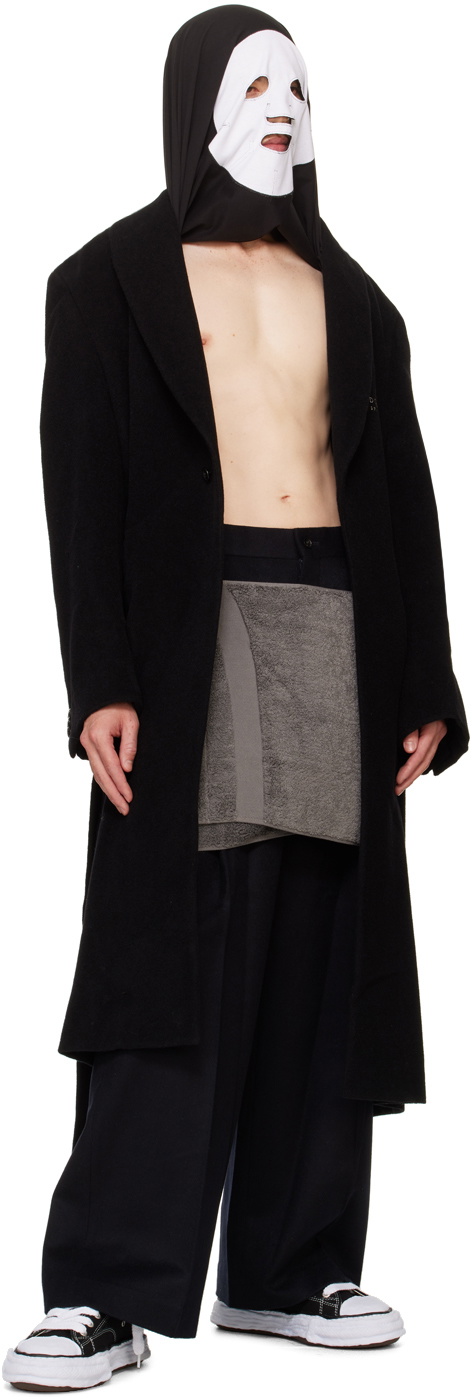 doublet Black Bathrobe Tailored Coat