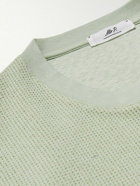Mr P. - Waffle-Knit Cotton-Bouclé T-Shirt - Green