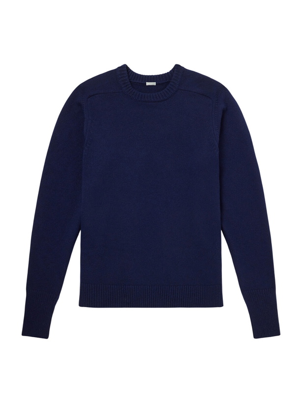 Photo: A.PRESSE - Paneled Wool Sweater - Blue