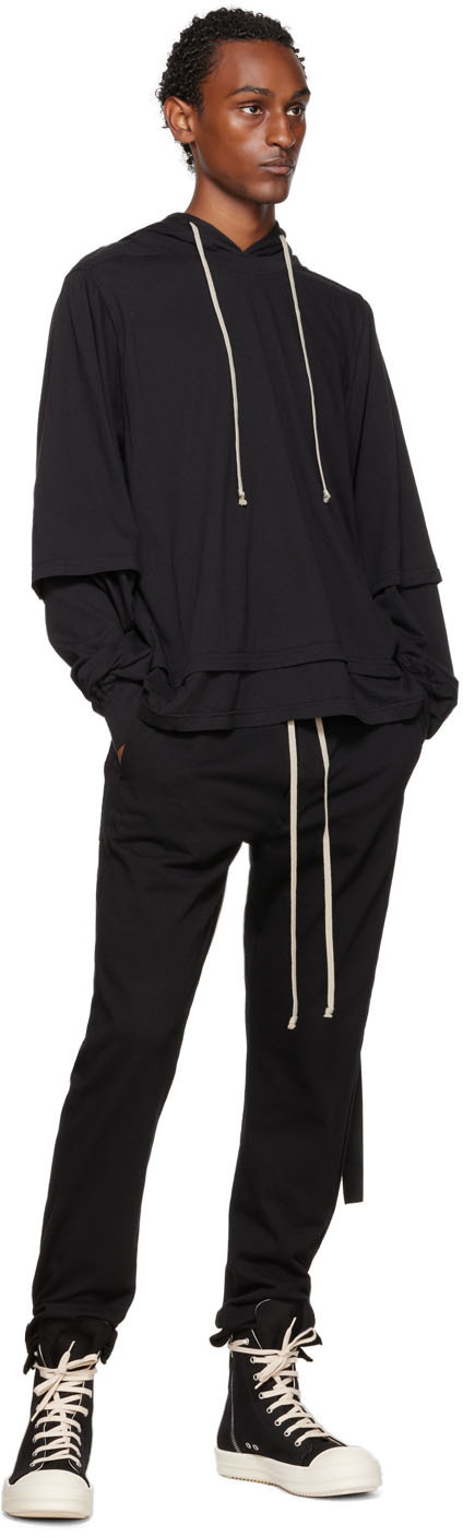 Rick Owens DRKSHDW Black Organic Cotton Hustler Hoodie