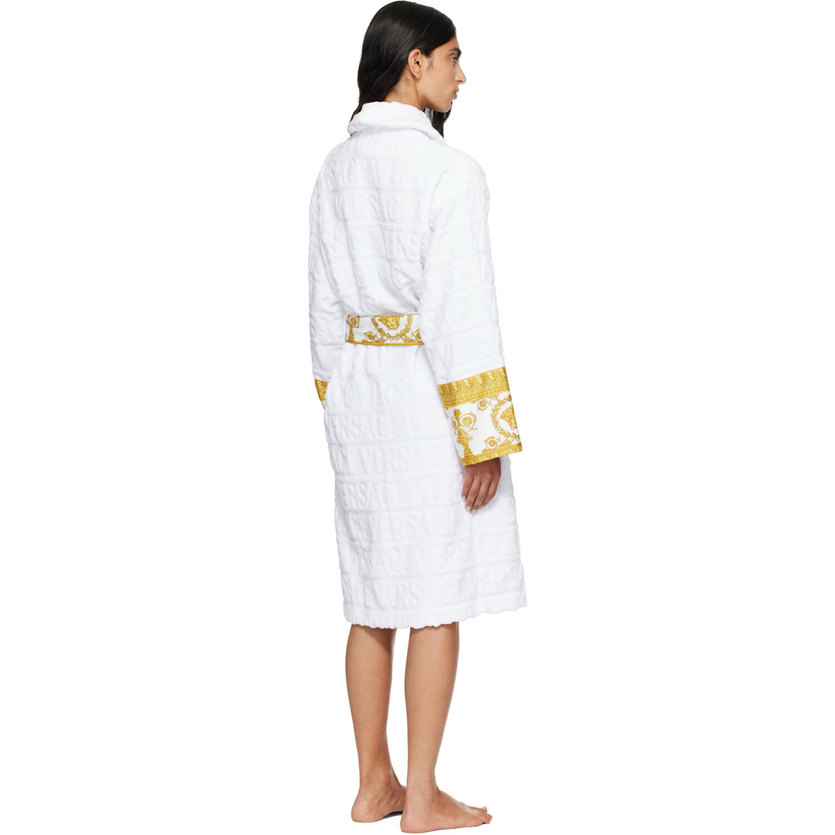 Versace White 'I Heart Baroque' Bathrobe