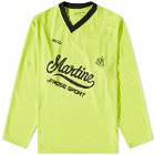 Martine Rose Men's Long Sleeve Twist Football T-Shirt in Fluorescent Yellow