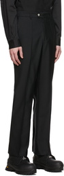 C2H4 Black Virgin Wool Trousers