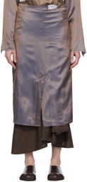 Martine Rose Brown Lining Maxi Skirt