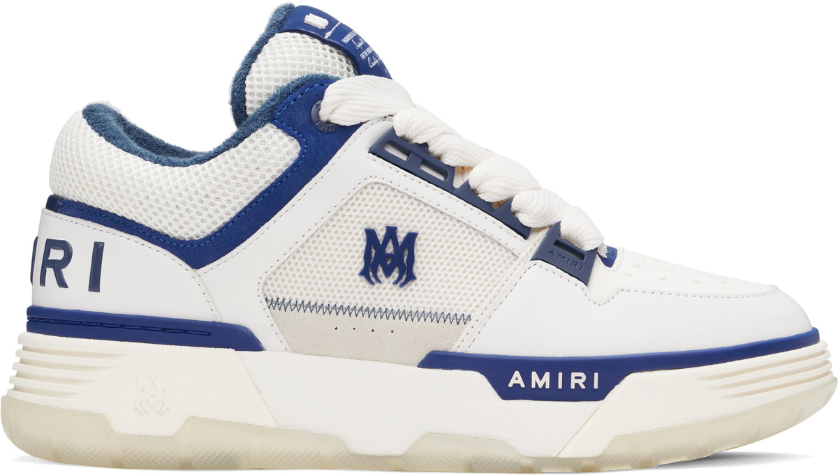 スニーカー AMIRI White Leather And Fabric Ma-1 Sneakers AMIRI White & Navy MA-1 Sneakers Amiri