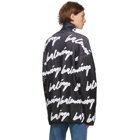 Balenciaga Black and White 3D Scribble Logo Turtleneck