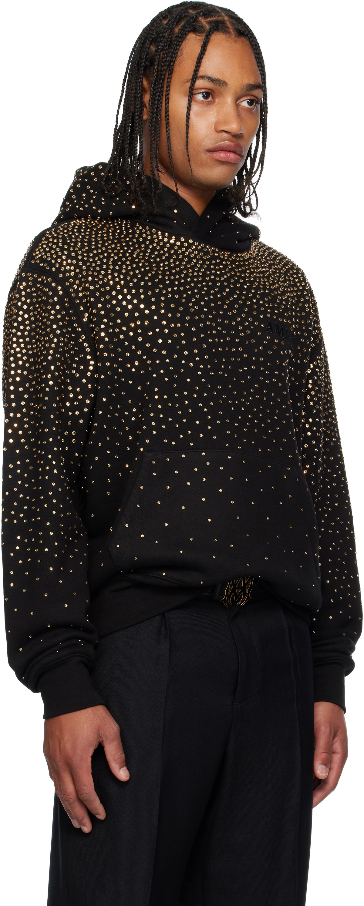 AMIRI Black 'Amiri' Crystal Hoodie Amiri
