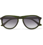 Kirk Originals - Harper Aviator-Style Acetate Sunglasses - Green