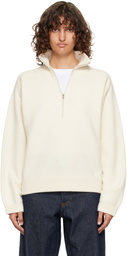Loulou de Saison Off-White Dries Cashmere Zipped Sweater