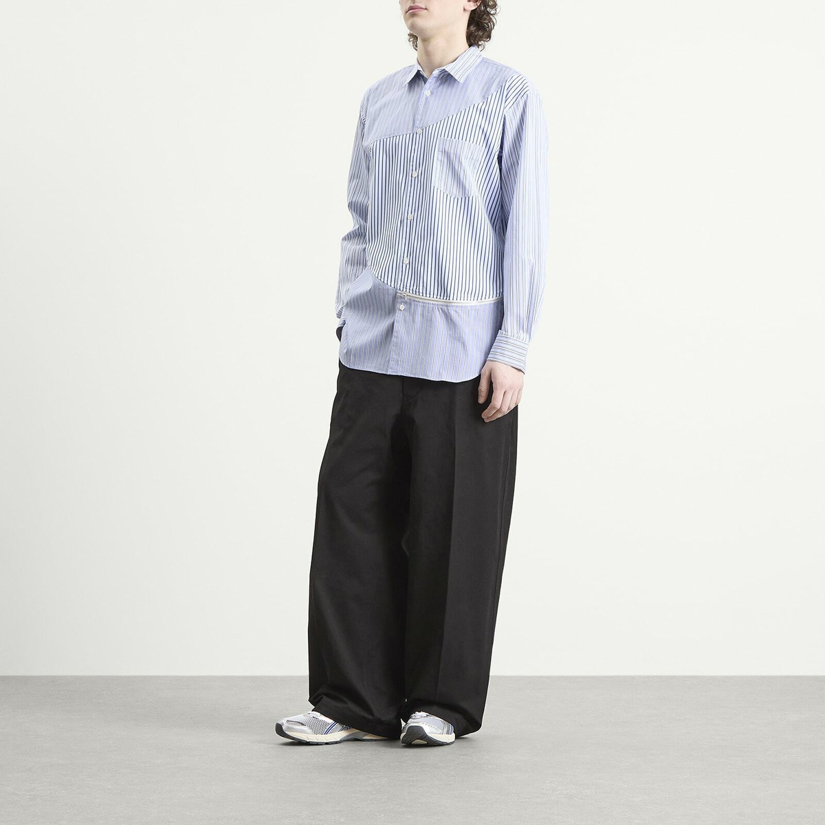 Comme des Garçons SHIRT Men's Striped Poplin Shirt in Stripe X Stripe