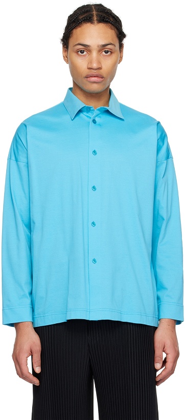 Photo: HOMME PLISSÉ ISSEY MIYAKE Blue Dolman Sleeve Shirt