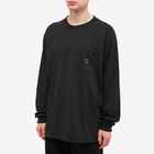 Needles Men's Logo Long Sleeve T-Shirt in Black