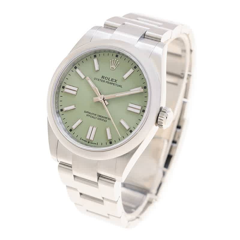 Rolex Oyster Perpetual Automatic Chronometer Green Dial Mens Watch M134300-0006