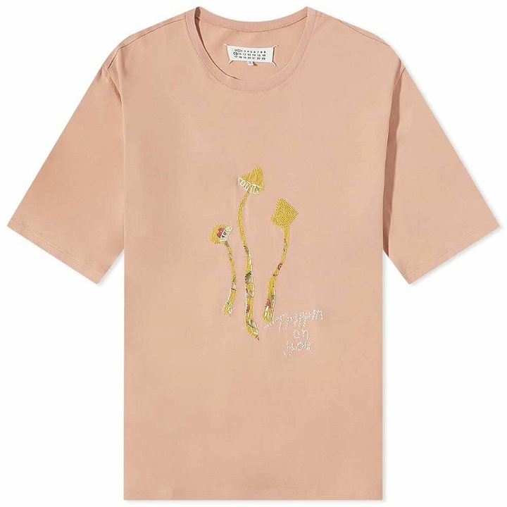 Photo: Maison Margiela Men's Trippin' On You T-Shirt in Dusty Pink
